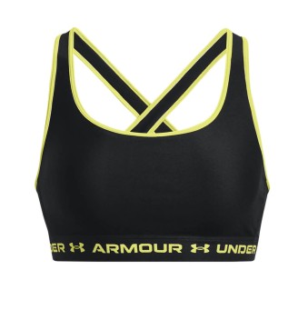 Reggiseno sportivo Under Armour Mid Crossback black yellow | Universotennis.it