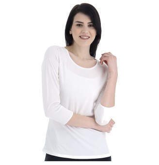Maglietta Lotto Msp Manica Lunga donna White