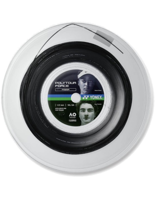 Corda Yonex PolyTour Force black 1.30 mm matassa 200m | Universotennis.it