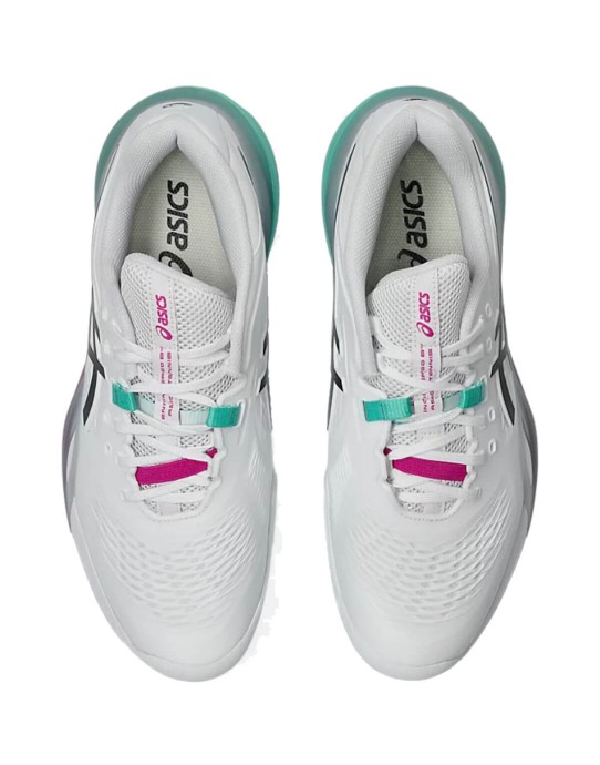 Scarpe Asics Gel Resolution X Clay White Aurora Green
